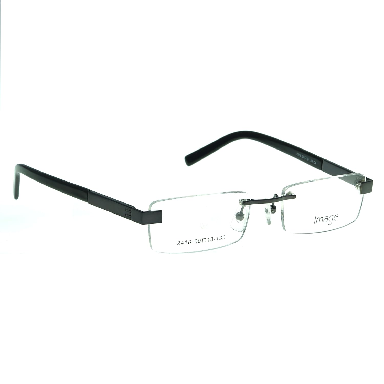square rimless eyeglasses