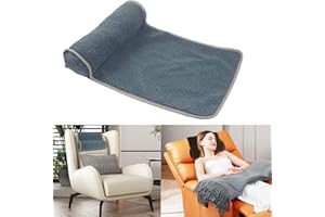 Neck Pillow for Recliner (25x13in) Adjustable Wool Neck Roll, Non-Slip Headrest Sofa Cushion Travel Pillow for Neck and Head 