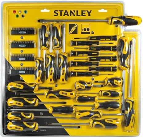 Stanley Stht0 62139 Jeu De 69 Tournevis Et Embouts Amazon Fr Bricolage