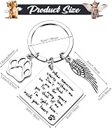 Cerolopy Pet Memorial Keychain Angel with Paws Stainless Steel view 2
