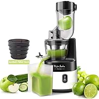 Juicer Machines, Taylor Swoden 200W Cold Press Juicer 3.4in Large Feed Chute Slow Masticating Juicer BPA-Free Juice…