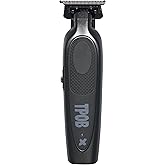 TPOB X Deluxe White Rubber Grip Digital Brushless 7200rpm Professional Hair Trimmer Hair Clippers for Men, Krazy Blade Trimmer Cordless Rechargeable Clippers (Black)