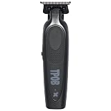 TPOB X Deluxe White Rubber Grip Digital Brushless 7200rpm Professional Hair Trimmer Hair Clippers for Men, Krazy Blade Trimmer Cordless Rechargeable Clippers (Black)