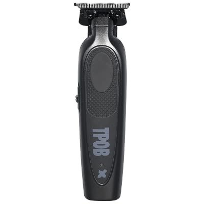 TPOB X Deluxe White Rubber Grip Digital Brushless 7200rpm Professional Hair Trimmer Hair Clippers for Men, Krazy Blade Trimmer Cordless Rechargeable Clippers (Black)