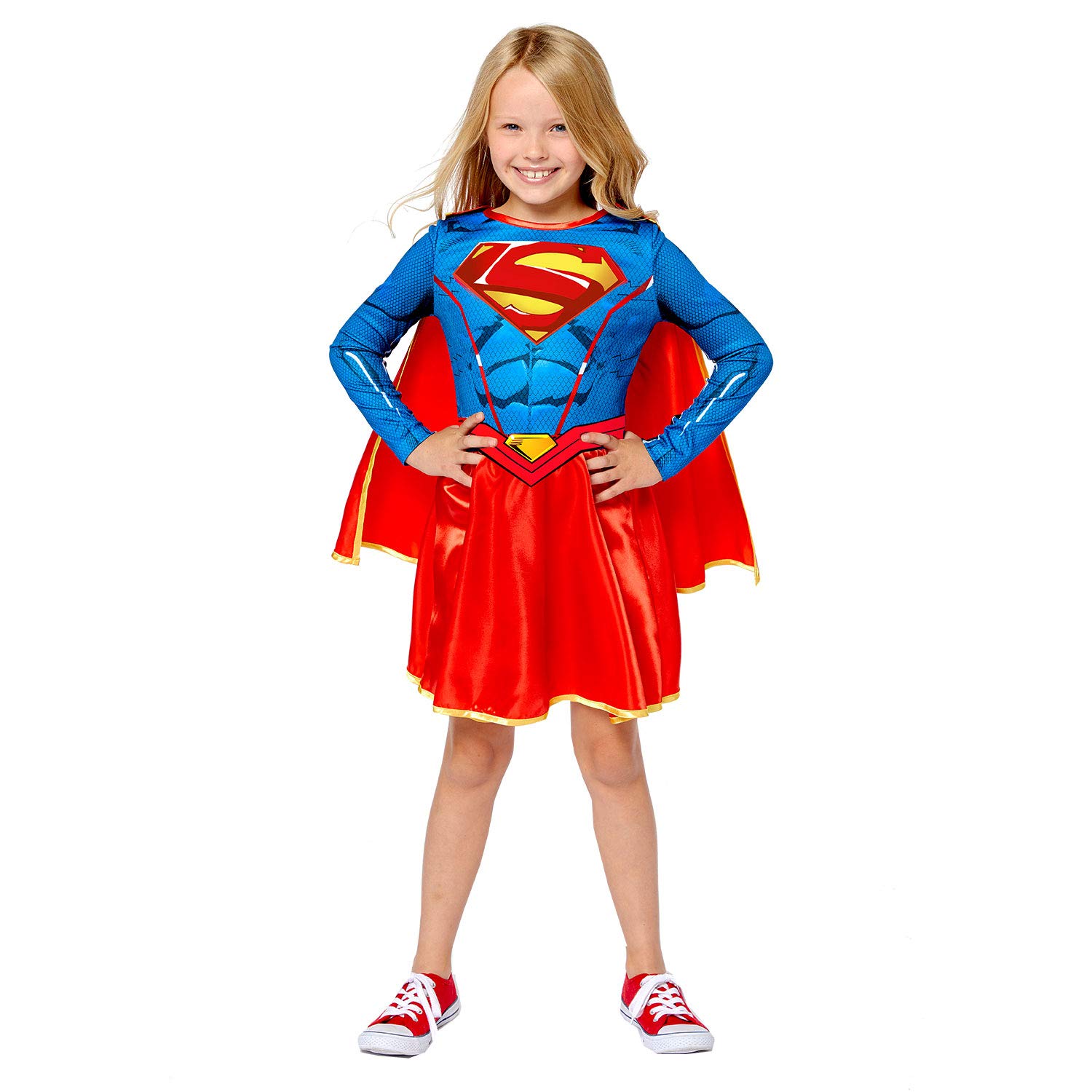 (PKT) (Fix 12/25) (9910134) Child Supergirl Sustainable Costume (6-8yr)