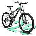 Ecarpat 24/26/27.5 Inch, Dual Full Suspension Mountain Bike, 21 Speed Spring Summer Travel, Mens Womens Outdoor Cycling Commuting City Bike to School Work, Birthday Gifts Bicycles