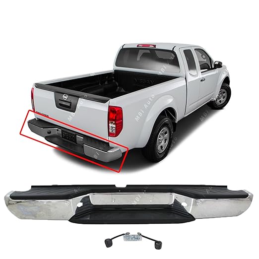 MBI AUTO - Steel Chrome, Complete Rear Bumper Assembly for 2005-2016 Nissan Frontier, NI1103114