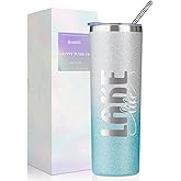 Onebttl Lake House Gifts for Women, 20oz Stainless Steel Insulated Tumbler, Housewarming Gifts for Lake Lovers - Silver Blue, Lake Life