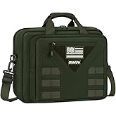 MOSISO 15.6 inch Tactical Laptop Bag for Men, 15-16 inch Tactical Messenger Bag Briefcase Shoulder Bags with Multi-Pockets, Army Green