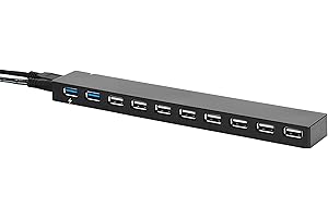 �鶹�� Basics USB 3.0 10-Port HUB with AC Adapter, Black