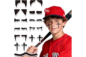 WENTIYA 144 Pairs Eye Black Stickers, Sports Face Eyeblack Sticker for Baseball Football Softball Themed Party Birthday Party Supplies 48 Pairs (Pack of 3)