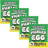 Van Holten's Unapologetically Pickled Egg, Ready-to-Eat Protein Egg Snack | Tangy savory ready-to-eat pickled egg protein snack, low carb, all natural, zero sugar, shelf-stable