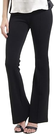 calça social flare preta cintura alta