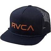 RVCA Men's Trucker Hat, Structured Hat with Stretch Mesh Back, Adjustable Snapback Closure
