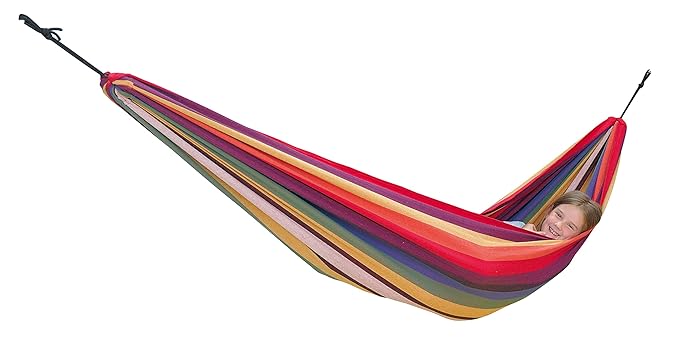 AMAZONAS Bunte Kinder Hängematte Chico Rainbow 2-8 Jahre bis 80 kg in Regenbogenfarben