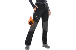 Ewedoos Snow Pants Womens Ski Pants Waterproof Insulate Softshell Fleece Lined Winter Hiking Snowboard Zipper Bottom Leg