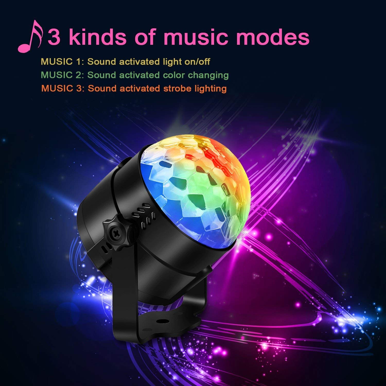 Bühnenlampen AOMEES Discokugel Party Lichts Disco-Kugel ...