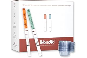Wondfo 40 Ovulation and 10 Pregnancy Test Strips with 50 Cups Kit, Rapid Test Detection for Home Self-Checking Urine Detectio
