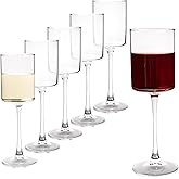 YANGNAY White Wine Glasses Set of 6, Clear Stemmed Wine Glasses for Party, Home, Restaurant Use, 9.5 oz Large Capacity