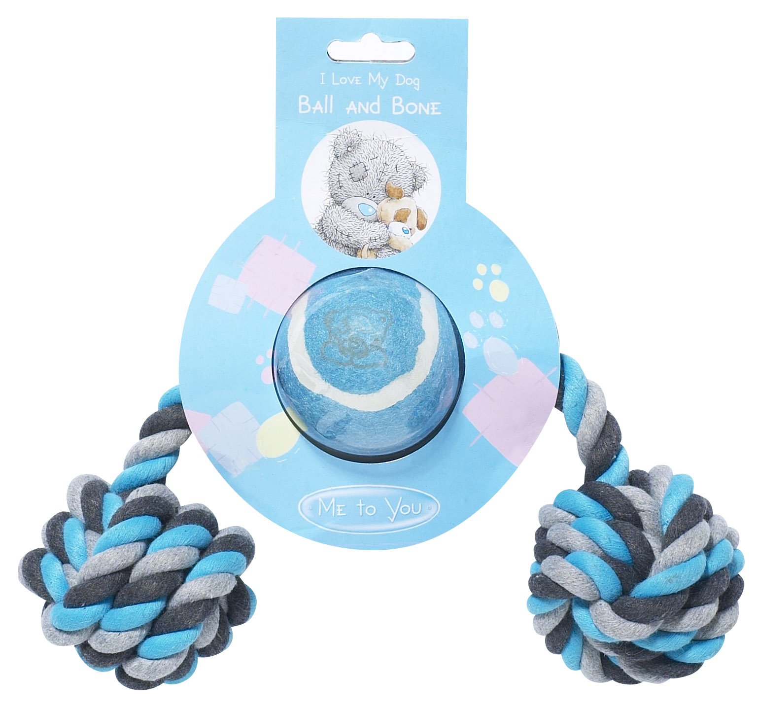 Pet Brands Me to You Dog Ball and Bone Toy