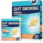 Step 1 Quit Smoking Patches, 21mg Stop Smoking Aids Patches, Anti-Stickers | Helping Quit Patch, Easy &amp; Effective Anti-Stickers, 30 Count Quit Smoking Stickers That Work with 2 Weeks