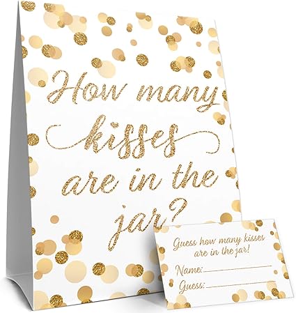 Amazon Co Jp How Many Kisses In The Jar Game スタンディングサインと30枚のカード ホワイトとゴールド ホーム キッチン Amazon Co Jp How Many Kisses In The Jar Game スタンディングサインと30枚のカード ホワイトとゴールド ホーム キッチン