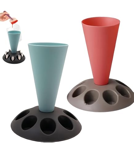 Support Pour Poche à Douille Pliable - En Polypropylène, 23 Cm - Base Stable Avec Plateau De Rangement - Pour Pâtisserie, Décoration De Gâteaux - 13