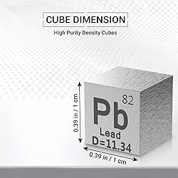 Lead Cube - Metal Density Cube Set - Laser Engraved