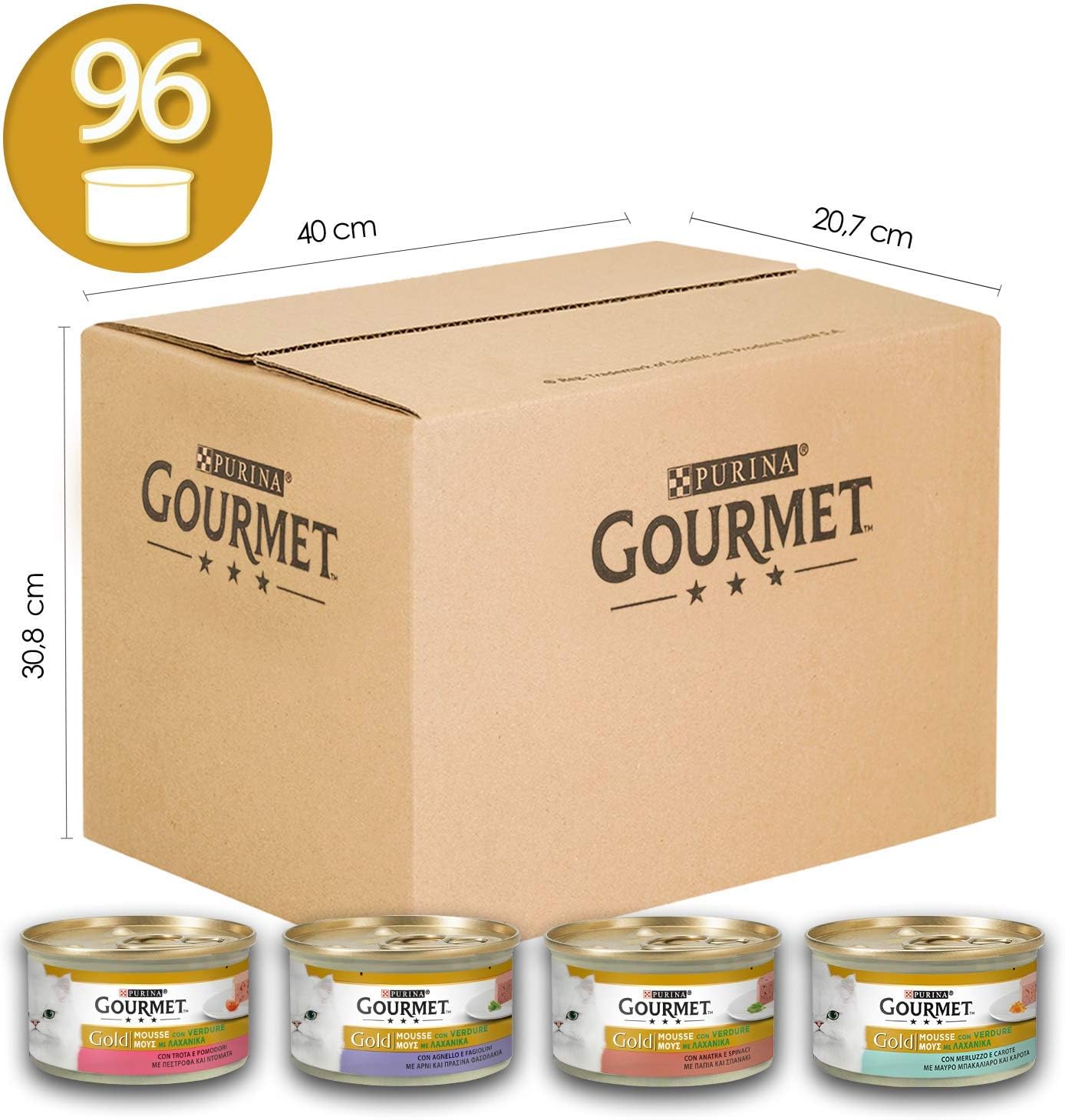 Gourmet Gold Mousse Pour Le Chat Avec Legumes Avec Agneau Canard Truite Cabillaud 8 X 85 G Lot De 12 Pieces Amazon Fr Animalerie