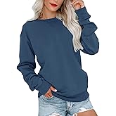 Bingerlily Womens Casual Long Sleeve Sweatshirt Crew Neck Cute Pullover Relaxed Fit Tops