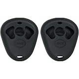Keyless2Go Replacement for New Silicone Cover Protective Cases for Viper Python Remote 474T - Black - (2 Pack)