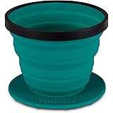 Sea to Summit X-Brew Collapsible Camping Coffee Dripper with Reusable Steel Filter, Pacific Blue