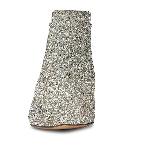 XYD Women's Formal Pointed Closed Toe Flats Ankle Boots Low Heel