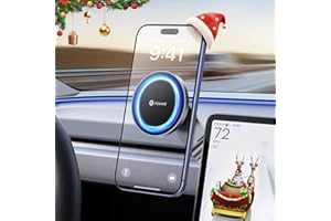 VICSEED Tesla Phone Mount【Strongest Magnet Power】Foldable Hidden Tesla Phone Holder Fit for All Phone, Tesla Model 3 Model Y for MagSafe Car Mount, Tesla Model 3 Accessories, Tesla Model Y Accessories
