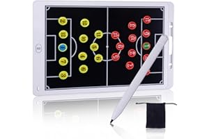 WodGod Magnetic Electronic Soccer Coaching Board, 16 inch LCD Soccer Coaching Board,LCD Soccer Strategy Board with Stylus Pen,Soccer Board Tactic Board, Training Equipment,White