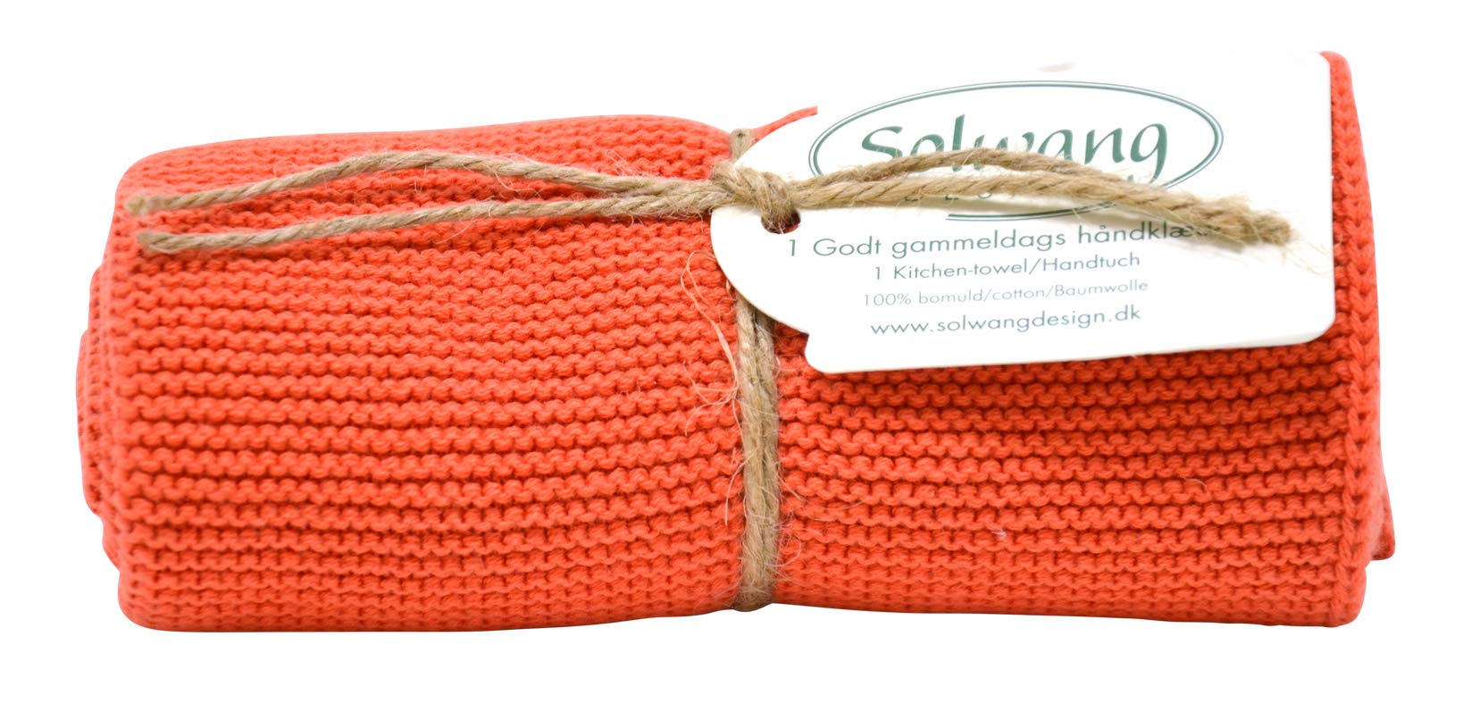 100% Oeko-tex Certified Cotton Danish Kitchen Hand Towel Made in India (Terracotta)