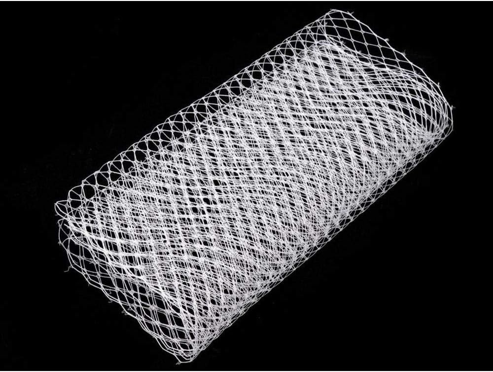 1m Beige Green French Birdcage Veil Fabric Width 24cm, Crinoline Horse Hair Braid (Soft) and Veils, Milliner Necessities, Haberdashery