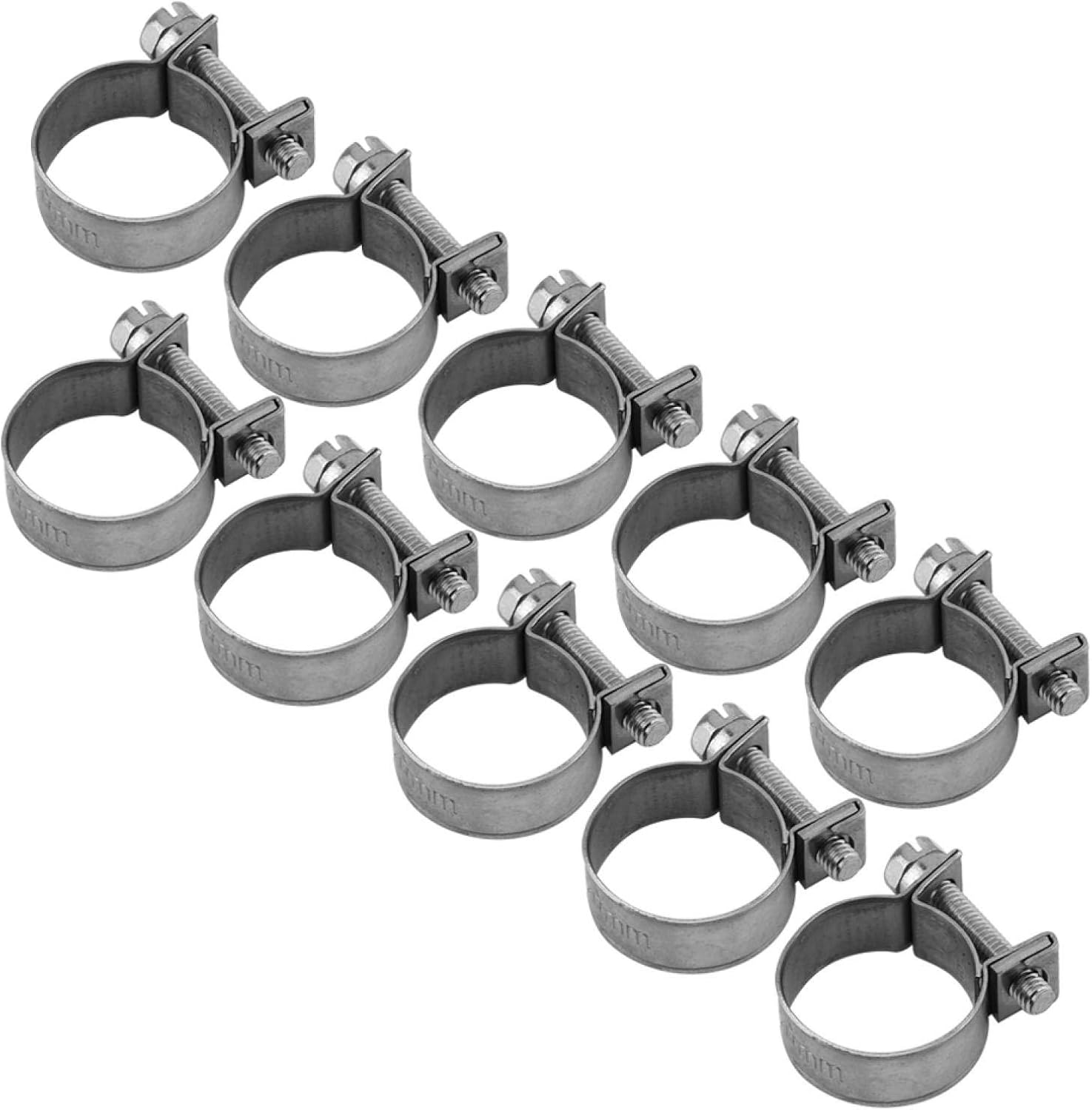 Roberee Hose Clamp10pcs Stainless Steel Mini Fuel Line Pipe Hose Clamp