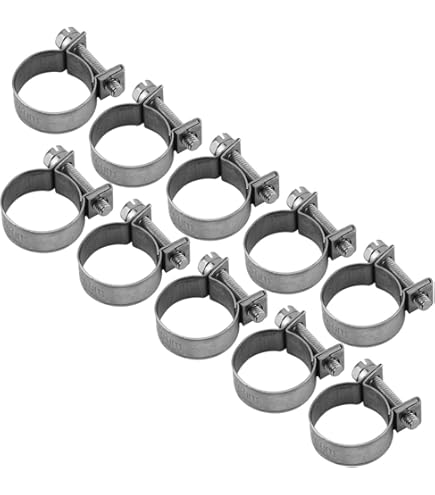Tnisesm 30Pcs T-Bolt Hose Clamps, 6 Size 17-35mm Heavy Duty Radiator