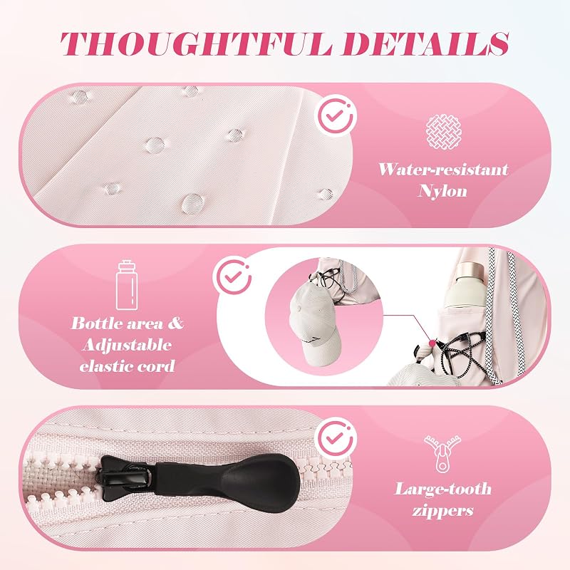 Sac de Sport Fille, Petit Sac de Voyage Femme avec Compartiments Chaussures, Imperméable Sac Piscine Femme, Sac de Yoga Léger pour Gym, Fitness, Weekend Voyage