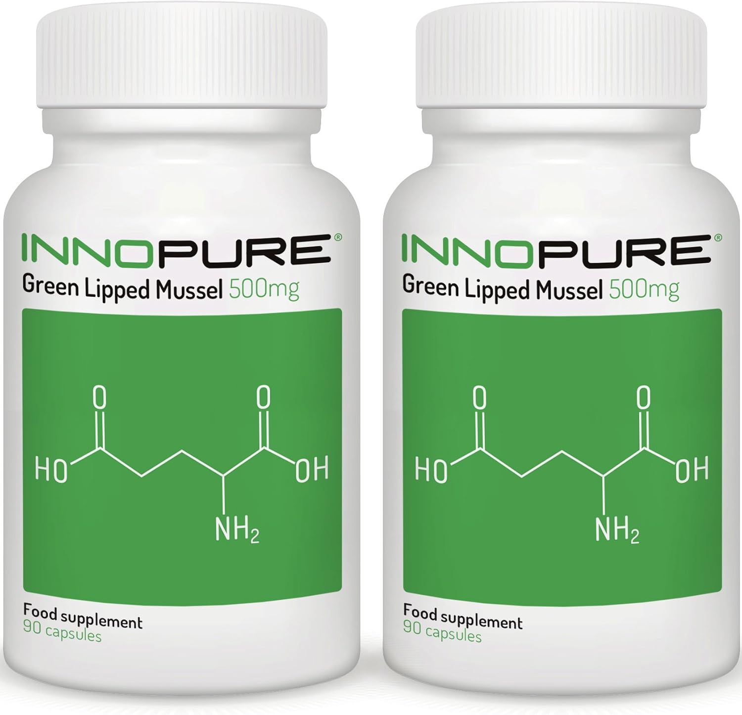 INNOPURE Green Lipped Mussel,180 Capsules 500mg from Pure New Zealand Waters CO₂ Extracted for Maximum Lipid Content No Fillers or Binders