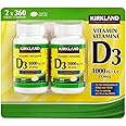 (Twin Pack) 2 x Kirkland Signature Vitamin D3 1000IU/25mcg, 360 tablets