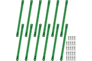 Sulythw 12 Pcs Monkey Bars for Backyards 21 Inch Playground Children Indoor and Outdoor Climbing Kit Monkey Bars Ladder Rungs Hardware with Screws (Green)