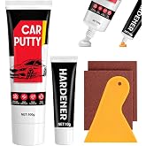 YOTEBLE 100g Auto Body Filler with 10gHardener Fast Drying Original Formula | Car Body Filler Suit for Dent in Aluminum, Fiberglass, Easily Repair Car, Boat, Bike, Motorboat, Metal Paint Scratch Removal