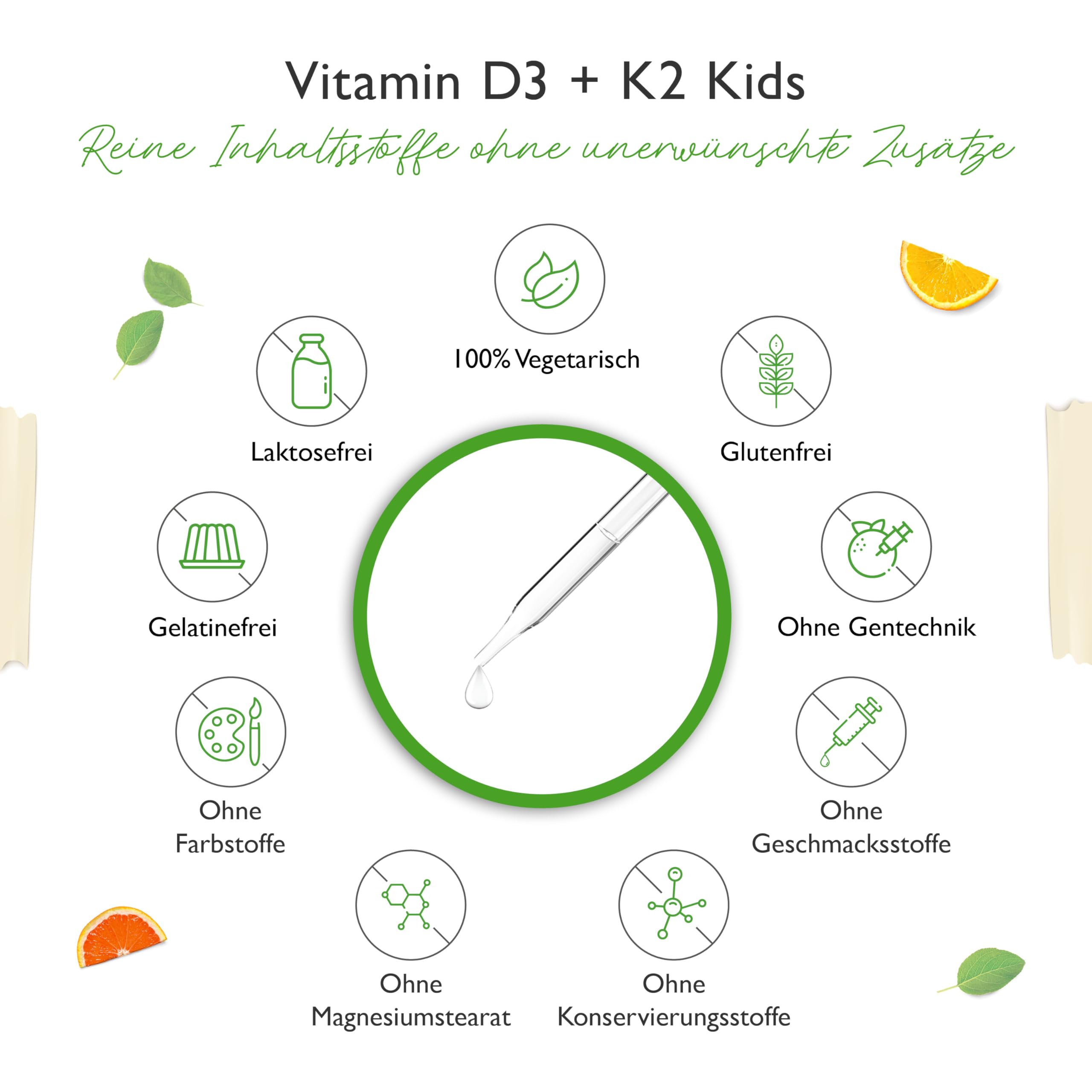 vit4ever Vitamin D3 K2 Tropfen für Kinder für 300 Tage (10 Monate) - 500 I.E. Vitamin D & 25 μg Vitamin K2 - Hoch bioverfügbar durch Original K2VITAL® - Ohne schädliche Zusätze - Vitamine für Kids 4