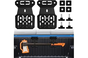 TENGBASE Bed Rail Brackets, Truck Bed Accessories are Compatible with Tacoma, Bed Rail Module Systems for Shovels, Axes, Recovery Plates, Fuel Tanks and Other Accessories