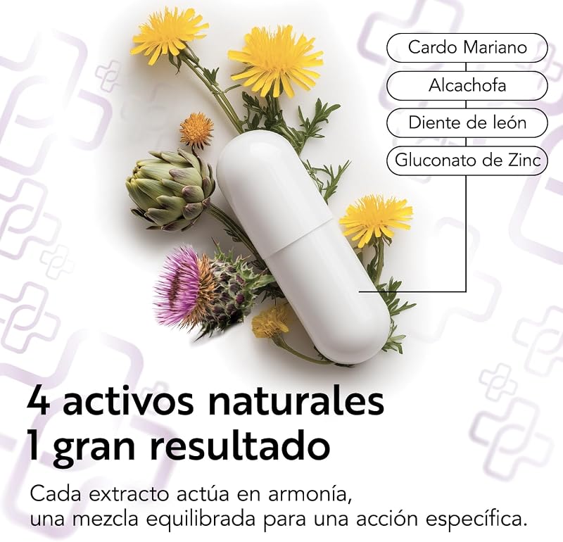 Cardo Mariano Alcachofa y Diente De Leon PiùLife, 180 Cápsulas