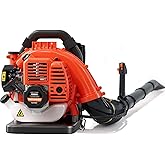 Snoonwee Backpack Leaf Blower Gas Powered – Commercial 52cc 2-Stroke Engine, 200 MPH & 550 CFM Heavy Duty Blower for Lawn Care, Debris & Snow (A808-2)
