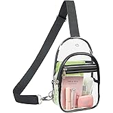 Clear Sling Bag Stadium Approved, Clear Chest Backpack, Crossbody Chest Bag for Men & Women