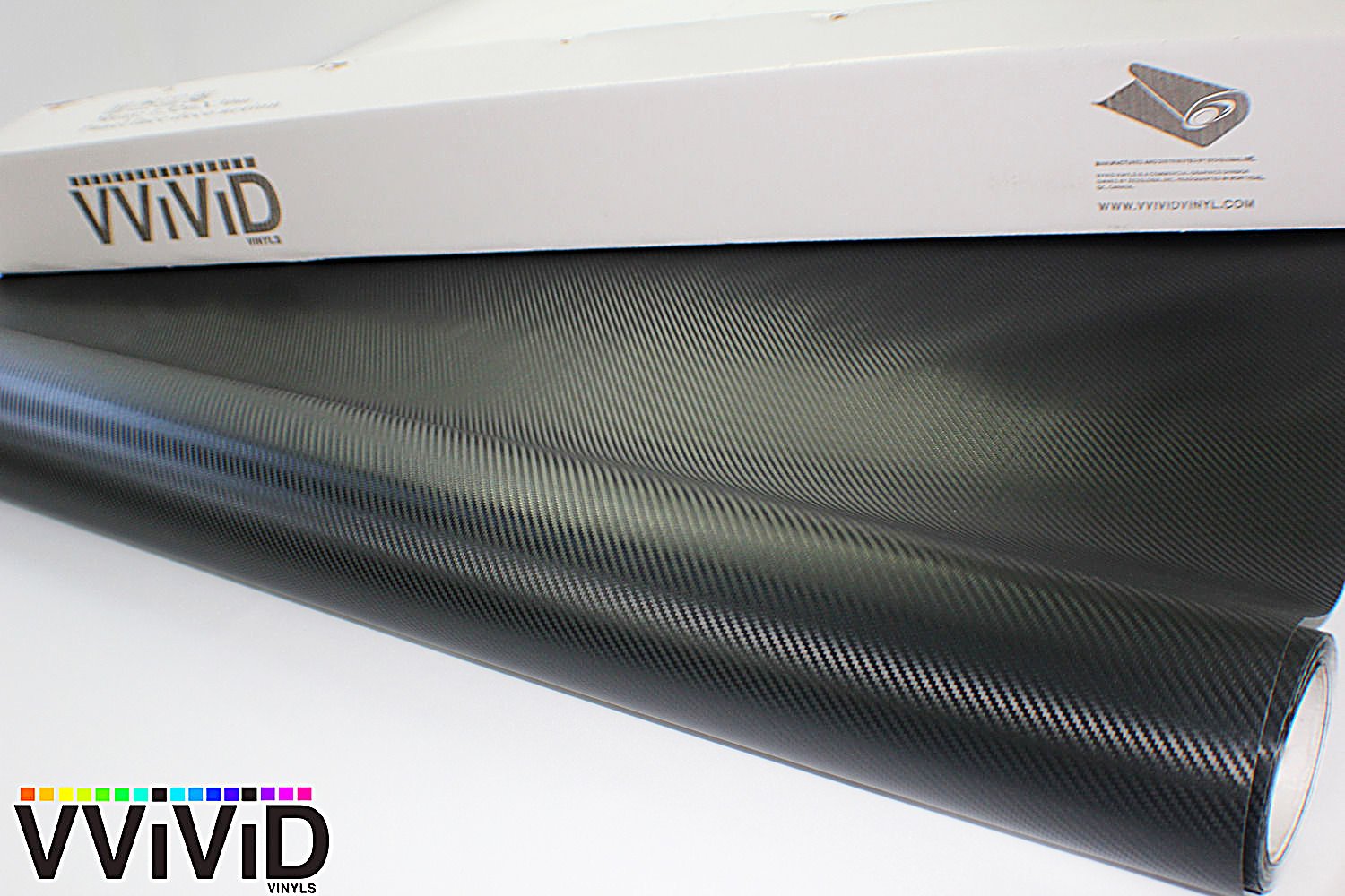 VViViD XPO Black Carbon Fiber Car Wrap Vinyl Roll Featuring Air Release